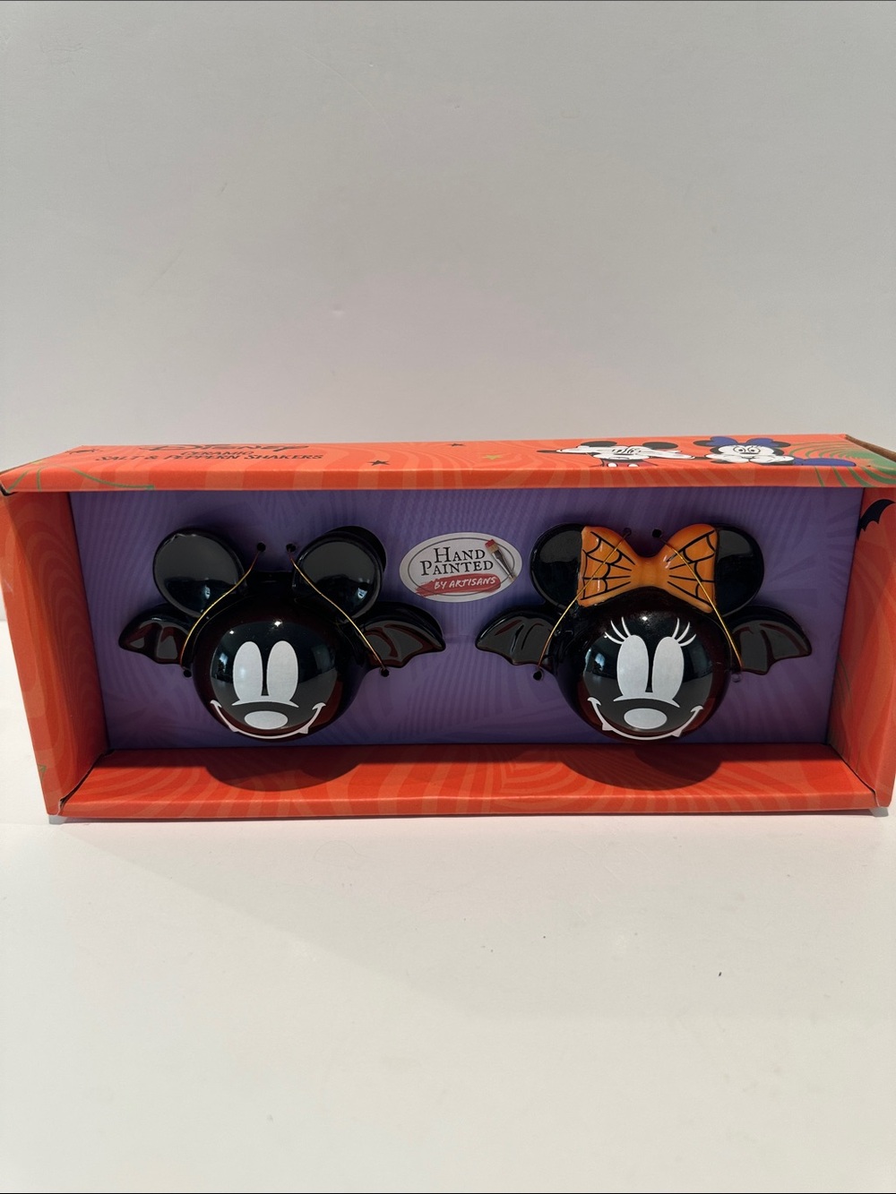 Disney Hand Painted Ceramic Salt & Pepper Shakers.